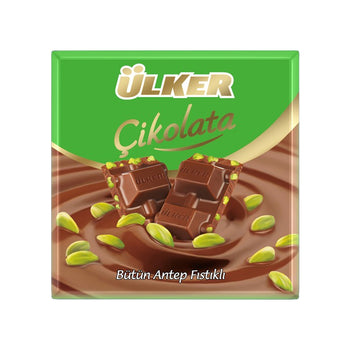 Ulker Pistachio Milk Chocolate Bar 70gr