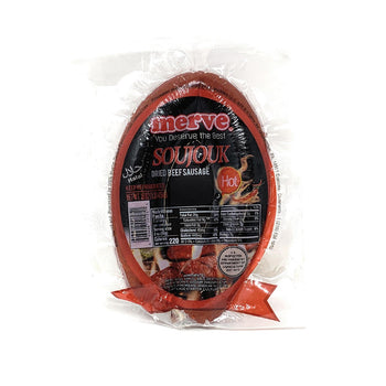 Merve Dried Beef Hot Soujouk Butcher Style 1lb